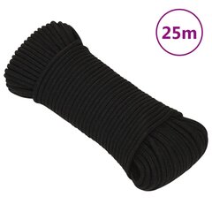 vidaXL töököis, must, 3 mm, 25 m, polüester цена и информация | Садовые инструменты | kaup24.ee