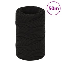 vidaXL töököis, must, 2 mm, 50 m, polüester цена и информация | Садовые инструменты | kaup24.ee