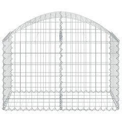 vidaXL kaarekujuline gabioonkorv, 100x50x60/80 cm, tsingitud raud hind ja info | Lillekastid | kaup24.ee