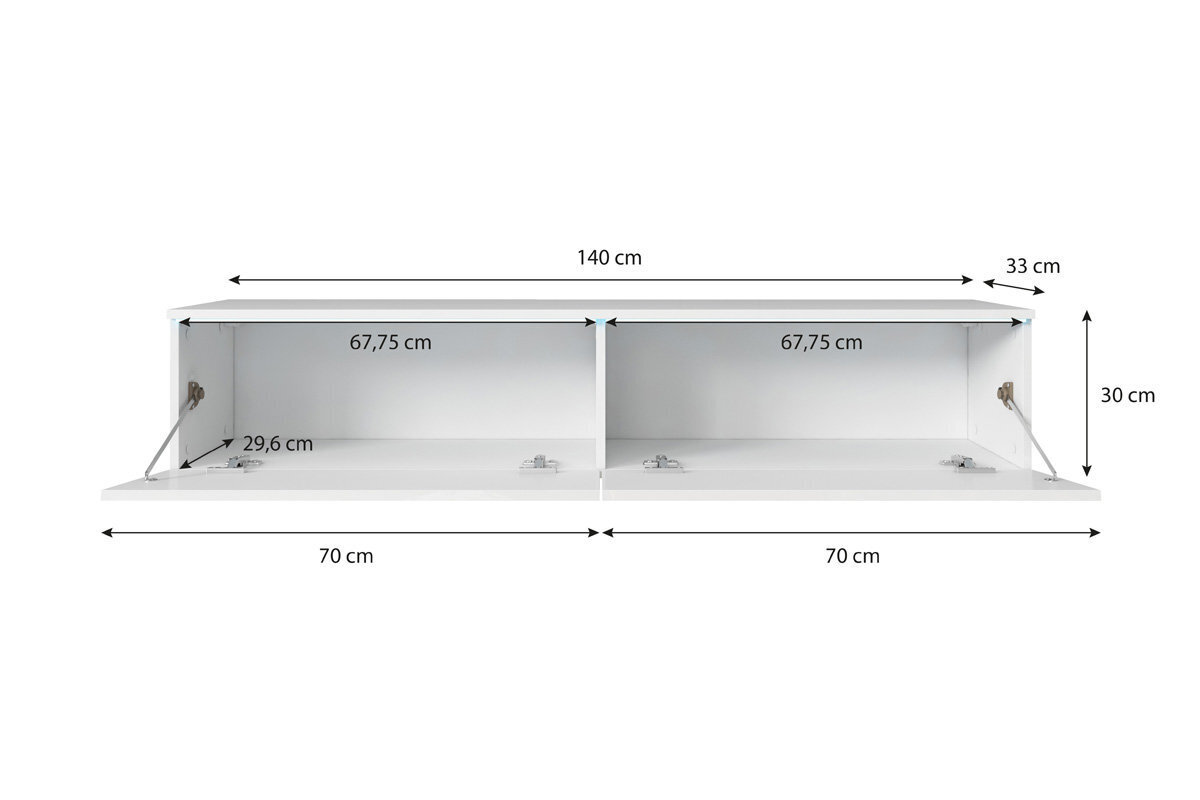 TV laud Kane 140 LED, valge hind ja info | TV alused | kaup24.ee