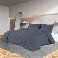 vidaXL voodipesukomplekt, antratsiithall, 260 x 240 cm, puuvill цена и информация | Комплекты постельного белья | kaup24.ee