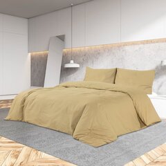 vidaXL voodipesukomplekt pruunikashall 135 x 200 cm puuvill hind ja info | Voodipesukomplektid | kaup24.ee