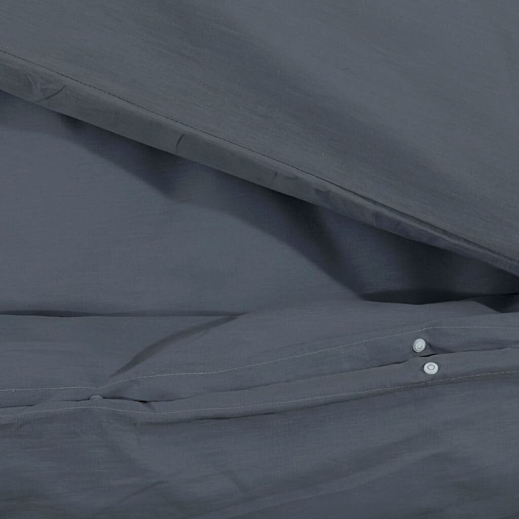 vidaXL voodipesukomplekt, antratsiithall 140x200 cm, kerge mikrofiiber hind ja info | Voodipesu | kaup24.ee