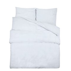 vidaXL voodipesukomplekt, valge, 200x200 cm, kerge, mikrofiiber hind ja info | Voodipesu | kaup24.ee