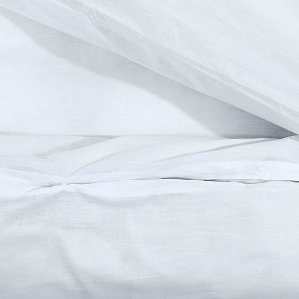vidaXL voodipesukomplekt, valge, 200x200 cm, kerge, mikrofiiber hind ja info | Voodipesukomplektid | kaup24.ee