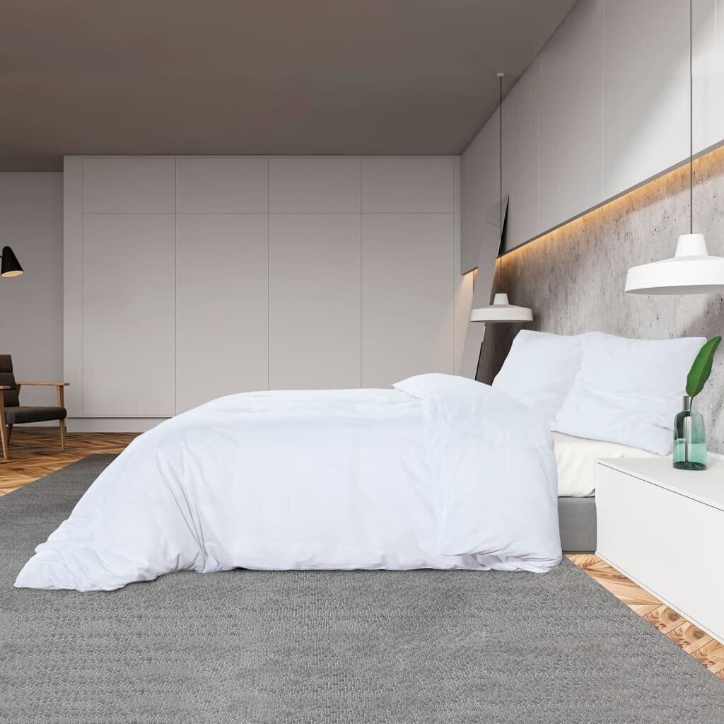 vidaXL voodipesukomplekt, valge, 220x240 cm, kerge, mikrofiiber hind ja info | Voodipesukomplektid | kaup24.ee