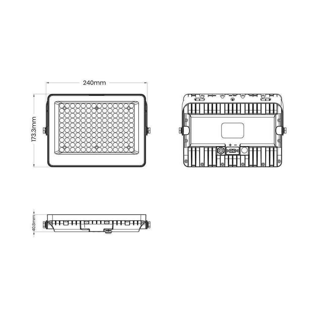 Prožektor koos päikesepatareiga Eko-Light Fokus 100W 1300lm 6000K цена и информация | Aia- ja õuevalgustid | kaup24.ee