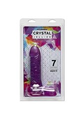 Peenise imitatsioon Crystal Jellies Ballsy Super Cock, 17.8 cm, lilla hind ja info | Dildod | kaup24.ee