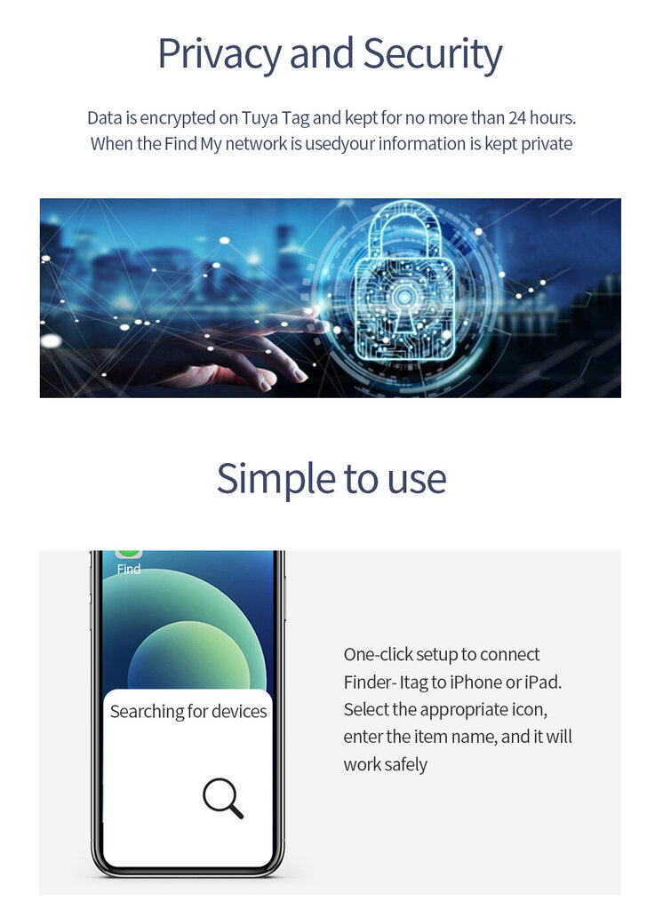 iTagi jälgimisseade iPhone'idele, iPadidele ja iPodidele hind ja info | Mobiiltelefonide lisatarvikud | kaup24.ee
