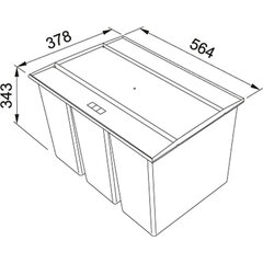 Franke prügikast Sorter Easysort 60, 2 x 14,5l + 2 x 7,5l hind ja info | Prügikastid | kaup24.ee