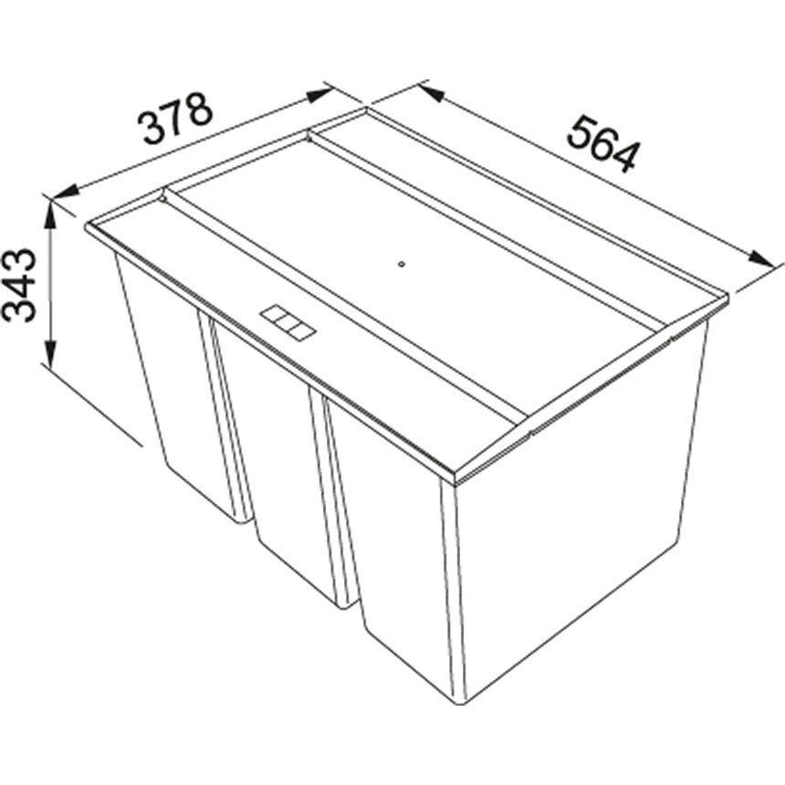 Franke prügikast Sorter Easysort 60, 2 x 14,5l + 2 x 7,5l цена и информация | Prügikastid | kaup24.ee