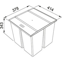 Franke prügikast Sorter Easysort 45, 14,5l + 2 x 7,5l hind ja info | Franke Autokaubad | kaup24.ee