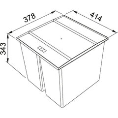 Корзина для мусора Franke Sorter Easysort 45, 2 x 14,5 л цена и информация | Мусорные баки | kaup24.ee