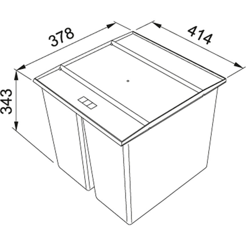 Franke prügikast Sorter Easysort 45, 2 x 14,5l hind ja info | Prügikastid | kaup24.ee