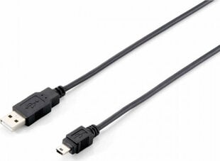 Equip USB to Mini USB Cable Equip 128521 Black 1,8 m hind ja info | Kaablid ja juhtmed | kaup24.ee