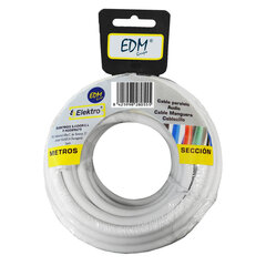 Кабель EDM 2 x 1.5 мм, белый, 5 м цена и информация | Кабели и провода | kaup24.ee