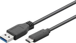 EDM USB A to USB C Cable EDM Black 1 m цена и информация | Кабели и провода | kaup24.ee