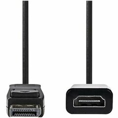 DisplayPort-HDMI Kaabel Nedis CCGP37150BK02 20 cm Must цена и информация | Кабели и провода | kaup24.ee