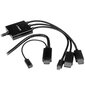 Mini DisplayPort-HDMI Adapter Startech DPMDPHD2HD (2 m) Must hind ja info | Kaablid ja juhtmed | kaup24.ee
