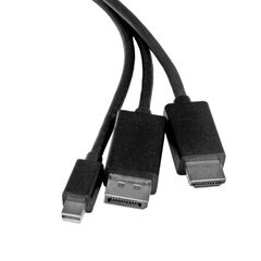 Адаптер Mini DisplayPort — HDMI Startech DPMDPHD2HD, чёрный, 2 м цена и информация | Кабели и провода | kaup24.ee