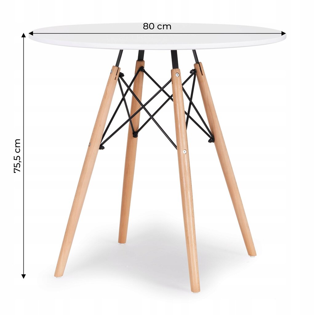 Modernhome Dining table modern dining room kitchen table 80cm цена и информация | Köögi- ja söögilauad | kaup24.ee