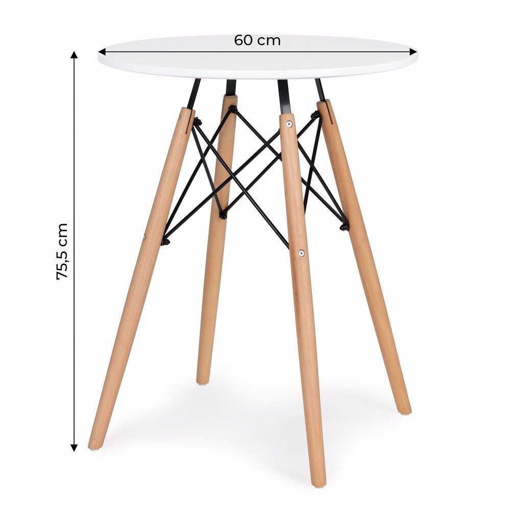 Modernhome Table modern table for dining room living room kitchen 60cm цена и информация | Köögi- ja söögilauad | kaup24.ee