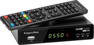 Тюнер KRUGER & MATZ DVB-T2 H.265 HEVC KM0550C цена и информация | TV - антенны | kaup24.ee