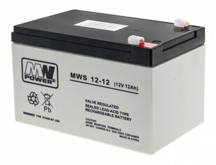 Аккумулятор MWpower 12В 12AH цена и информация | Аккумуляторы | kaup24.ee