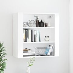 vidaXL seinakapp, valge, 80 x 33 x 80 cm, tehispuit цена и информация | Шкафчики в гостиную | kaup24.ee