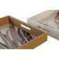 Kandikute komplekt DKD Home Decor Naturaalne 2 Tükid, osad Sinep Puit MDF Boho (40 x 5 x 30 cm) hind ja info | Lauanõud ja kööginõud | kaup24.ee
