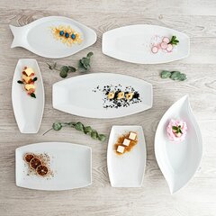 Поднос Quid Gastro Керамика Белый (30,5 x 19,5 x 2,5 cm) (Pack 4x) цена и информация | Посуда, тарелки, обеденные сервизы | kaup24.ee