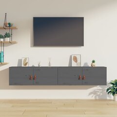 vidaXL seinakapid, 2 tk, hall, 80x30x30 cm, männipuit цена и информация | Шкафчики в гостиную | kaup24.ee