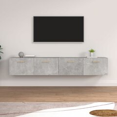 vidaXL seinakapid, 2 tk, betoonhall, 100x36,5x35 cm, tehispuit цена и информация | Шкафчики в гостиную | kaup24.ee