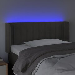Изголовье со светодиодной подсветкой, темно-серое, 93x16x78/88 см цена и информация | Кровати | kaup24.ee