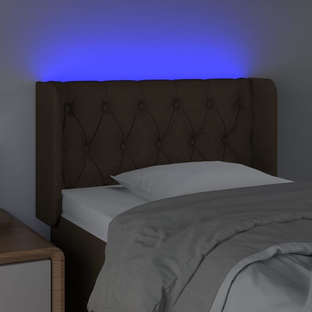 vidaXL LED-voodipeats, must, 83x16x78/88 cm, kangas цена и информация | Voodid | kaup24.ee