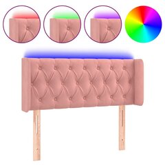 vidaXL LED-voodipeats, roosa, 103x16x78/88 cm, samet hind ja info | Voodid | kaup24.ee