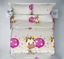 Laste voodipesu Giraffe & Balloon 3 osaline, 100 x 135 cm цена и информация | Детское постельное бельё | kaup24.ee