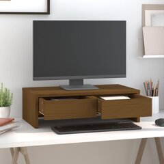 vidaXL monitorialus, meepruun, 50 x 27 x 15 cm, männipuit цена и информация | Кронштейны для монитора | kaup24.ee