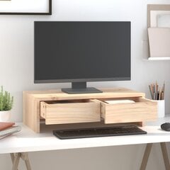 vidaXL monitorialus, 50 x 27 x 15 cm, männipuit hind ja info | Monitori hoidjad | kaup24.ee