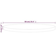 Lauaplaat, Ø90 x 4 cm, töötlemata tammepuit цена и информация | Столешницы для кухни | kaup24.ee