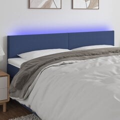 vidaXL LED-voodipeats, sinine, 180x5x78/88 cm, kangas hind ja info | Voodid | kaup24.ee