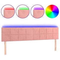 vidaXL LED-voodipeats, roosa, 200x5x78/88 cm, samet цена и информация | Кровати | kaup24.ee