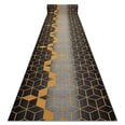 Rugsx ковровая дорожка Heksagon, чёрная / золотая, 57 см