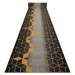 Rugsx ковровая дорожка Heksagon, чёрная / золотая, 57 см цена и информация | Ковры | kaup24.ee
