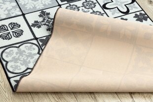 Ковровая дорожка Azulejo Patchwork, серый, черный 133 x 840 см цена и информация | Ковры | kaup24.ee