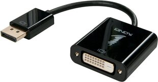 Lindy DisplayPort - DVI-D адаптер 41734 цена и информация | Адаптер Aten Video Splitter 2 port 450MHz | kaup24.ee
