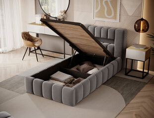 Кровать Lamica, 90x200 см, темно-серый цвет цена и информация | Кровати | kaup24.ee