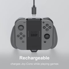 JoyGrip для Nintendo Switch и Switch OLED Joy-Con Controller: держатель дистанционного управления со сменными ручками, серый цена и информация | Аксессуары для компьютерных игр | kaup24.ee