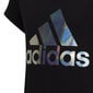 Tüdrukute T-särk Adidas Dance Metallic Print Tee Jr HD4407, must цена и информация | Tüdrukute särgid | kaup24.ee