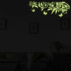 Светоотражающие наклейки на стену Вьющиеся растения Светящиеся в темноте стикеры Декор интерьера - 100 х 38 см цена и информация | Декоративные наклейки | kaup24.ee